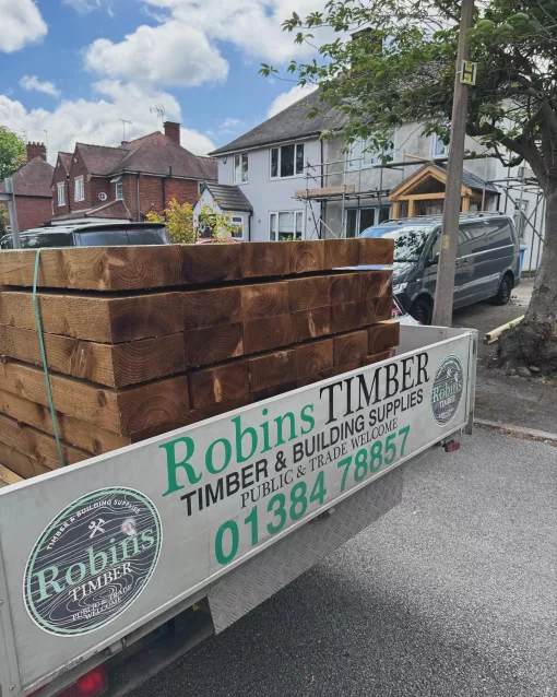 10x Brown Sleepers 2.4m 100x200mm (Pressure treated) - Image 2